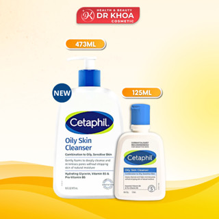  Sữa Rửa Mặt Cetaphil Oily Skin Cleanser Cho Dầu Mụn Nhạy Cảm 125ml 500ml 