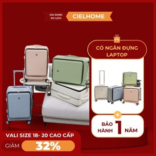  Vali du lịch size 18 20 có cổng sạc USB vali xách tay cao cấp vali kéo có ngăn chống sốc đựng laptop ipad 
