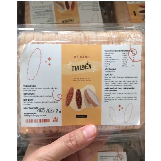 Đế bánh thuyền hộp 60 cái