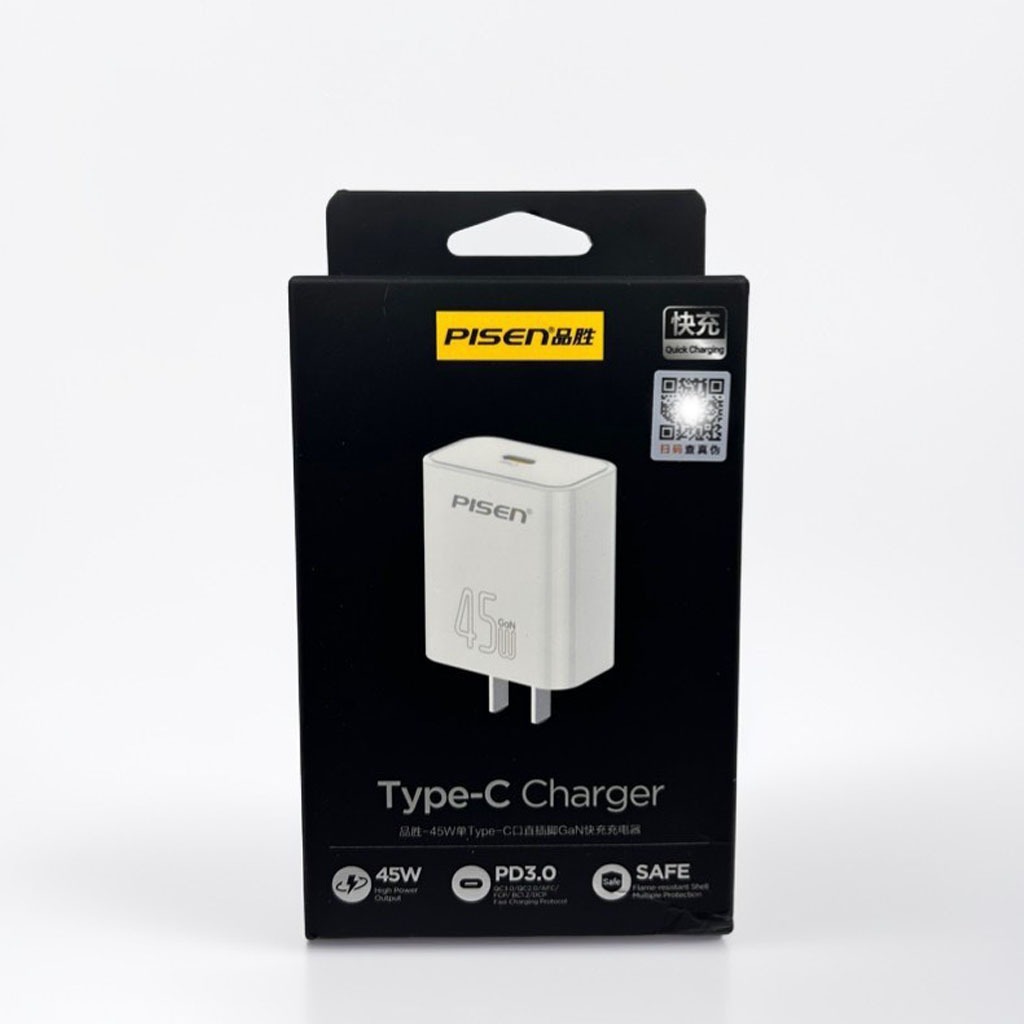 [Top Value] Cốc sạc nhanh Pisen CTW-CD01 TypeC 45W cho Táo 17 Series, hỗ trợ PD3.0/ QC3.0/ FCP /ACP/