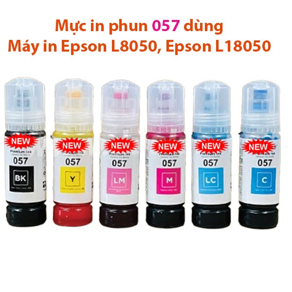 Mực Epson L8050 / L18050/ Epson EcoTank 057– Màu in tươi sáng, bền màu