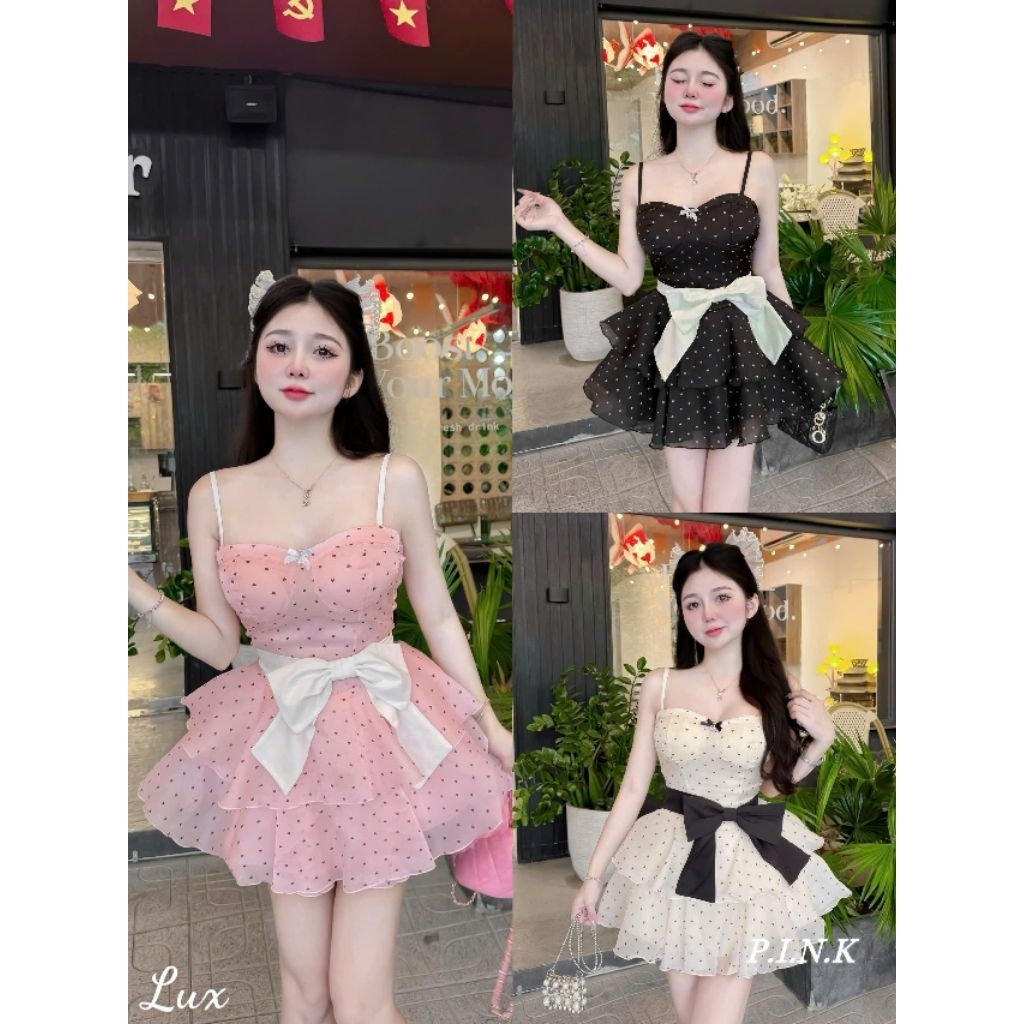 ĐẦM JUM HOA CỔ YẾM DÁNG NGẮN XẾP TẦNG SEXY ( có mod ) ALOHASHOP91