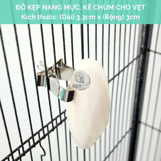 [1 cái] Kẹp Inox Gắn Lồng Cho Vẹt - Kẹp mai mực, kê chùm, rau củ tiện lợi