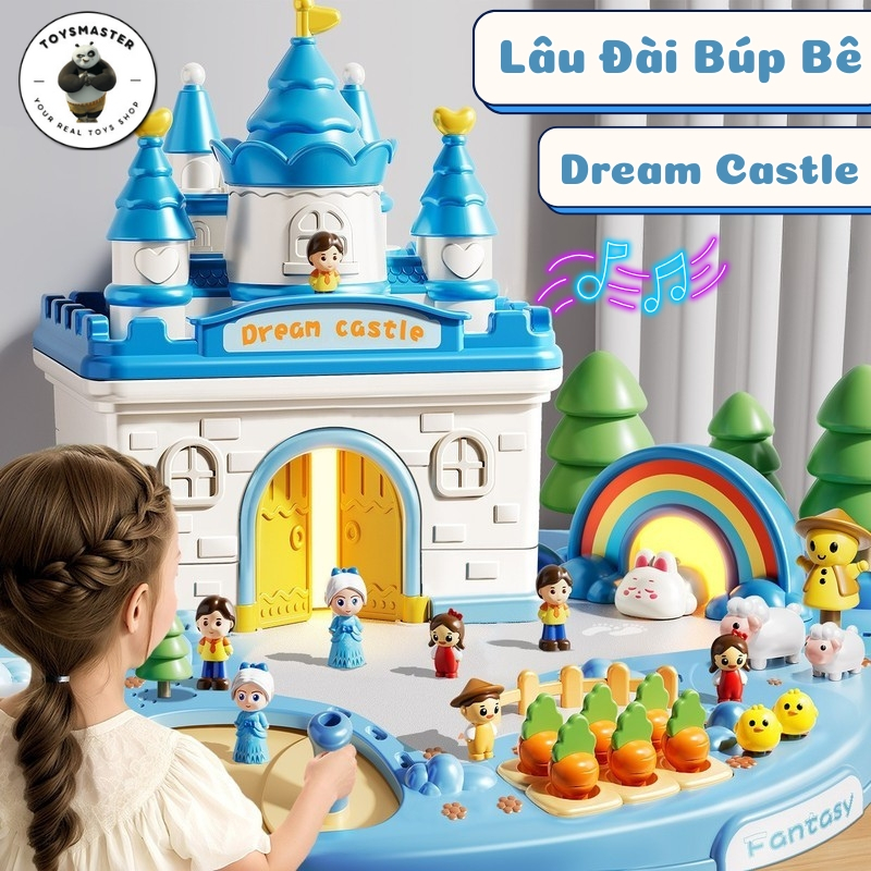 Đồ Chơi Lâu Đài Từ Tính Công Chúa Elsa - Đồ Chơi Lắp Ráp Hoàng Tử Công Chúa Có Nhạc Đèn Vui Nhộn