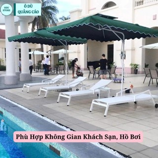  Ô Dù Lệch Tâm Mái Vuông 2.5m Cao Cấp -Dù che Ngoài trời A5 