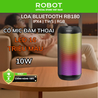 Loa Bluetooth ROBOT RB510 Bass Lớn Công Suất 10W Đèn Led RGB Chống Nước - Hỗ trợ Kết Nối Thẻ Nhớ/USB/ AUX Cổng 3.5