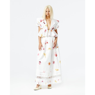  ONONMADE Set Áo Croptop Tay Phồng Chân Váy Dài Hoa Vintage Mod Set 