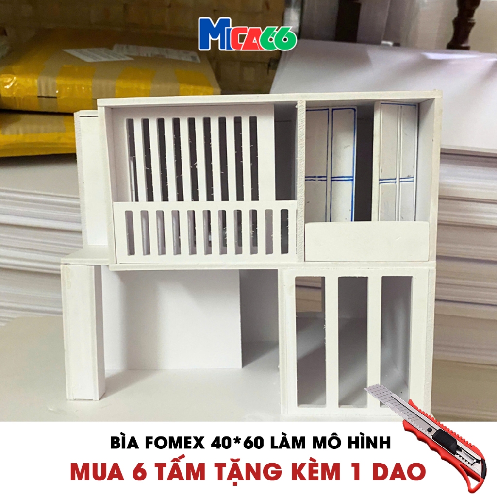 Tấm fomex trắng, bìa formex, 3mm, 5mm, 8mm, - Kích thước 30x40cm, 40x60cm - Làm mô hình DIY - MICA66