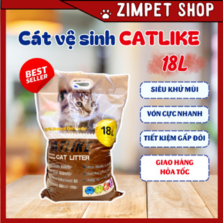 Cát vệ sinh mèo Catlike 18L - Siêu khử mùi, vón cục nhanh, tiết kiệm gấp đôi