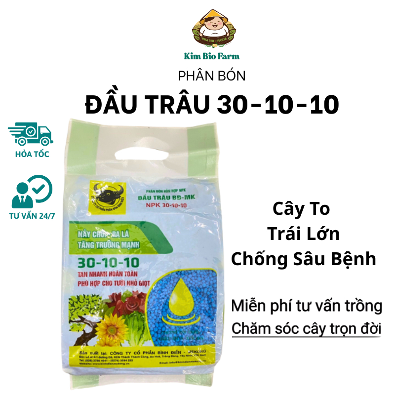 Phân Bón NPK Đầu Trâu 30-10-10