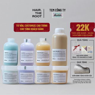  Dầu Gội Xả Ủ Tóc Davines Nounou Minu Love Smoothing Phục Hồi Tóc Hư Tổn Nhuộm Tẩy Hàng Công Ty 