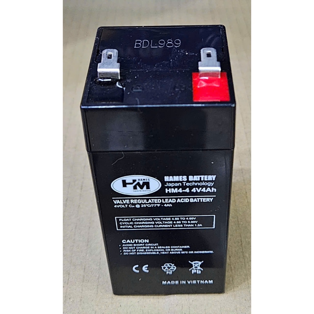 Ắc quy 4V 4Ah dùng cho cân điện tử, thiết bị chạy điện 4V (pin sạc 4V-4Ah) - Hames HM4-4