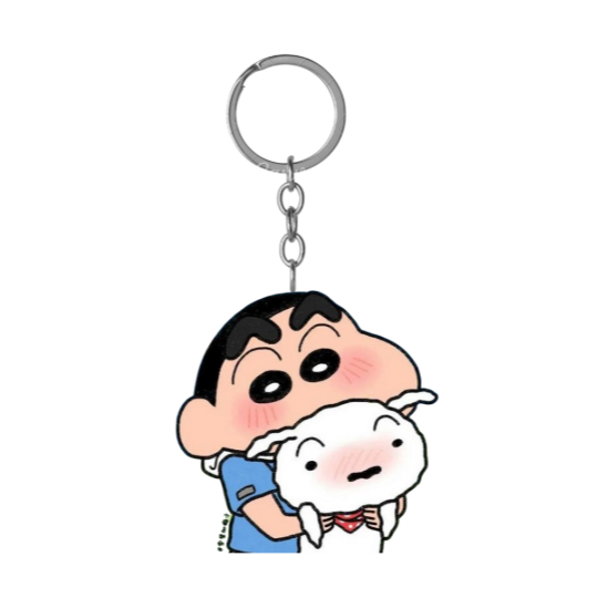 móc khoá Shin chan đáng yêu ôm bạch tuyết