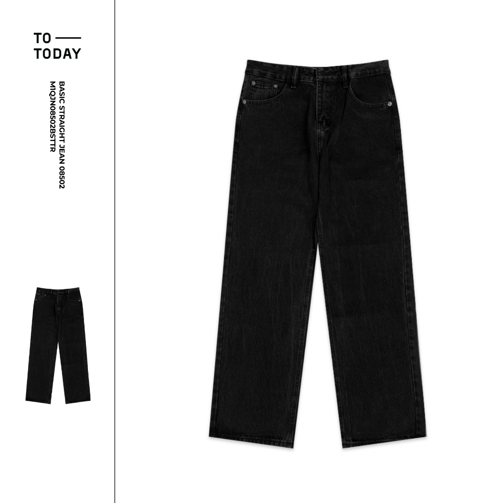 Quần Bò Jean Nam Ống Suông Chất Liệu 100% Cotton Form Straight TOTODAY Basic Straight Jean 08502