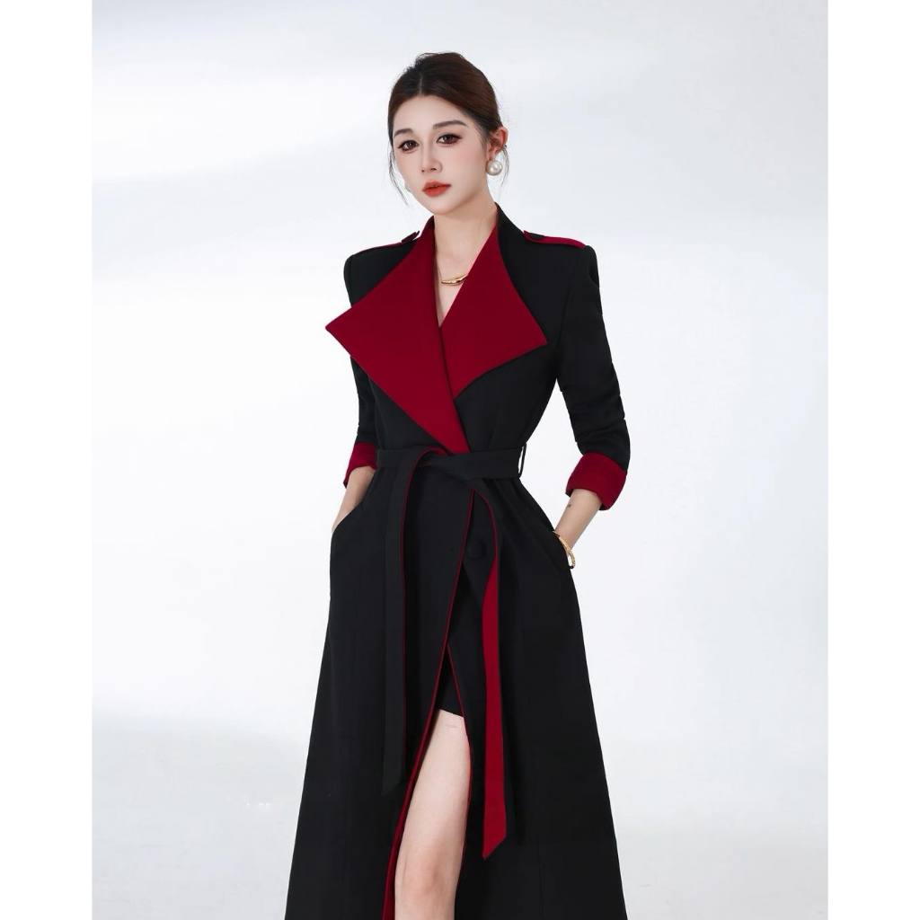 Áo mangto cổ lé đỏ đai cầu vai đỏ Cielo Eclipse Clothing