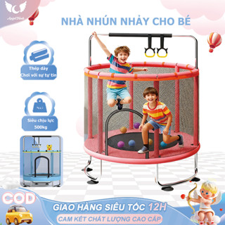 Nhà Nhún Nhảy Cho Bé Bạt Nhún Lò Xo Trampoline Tải Trọng 250kg Xà Đơn Tăng Chiều Cao 
