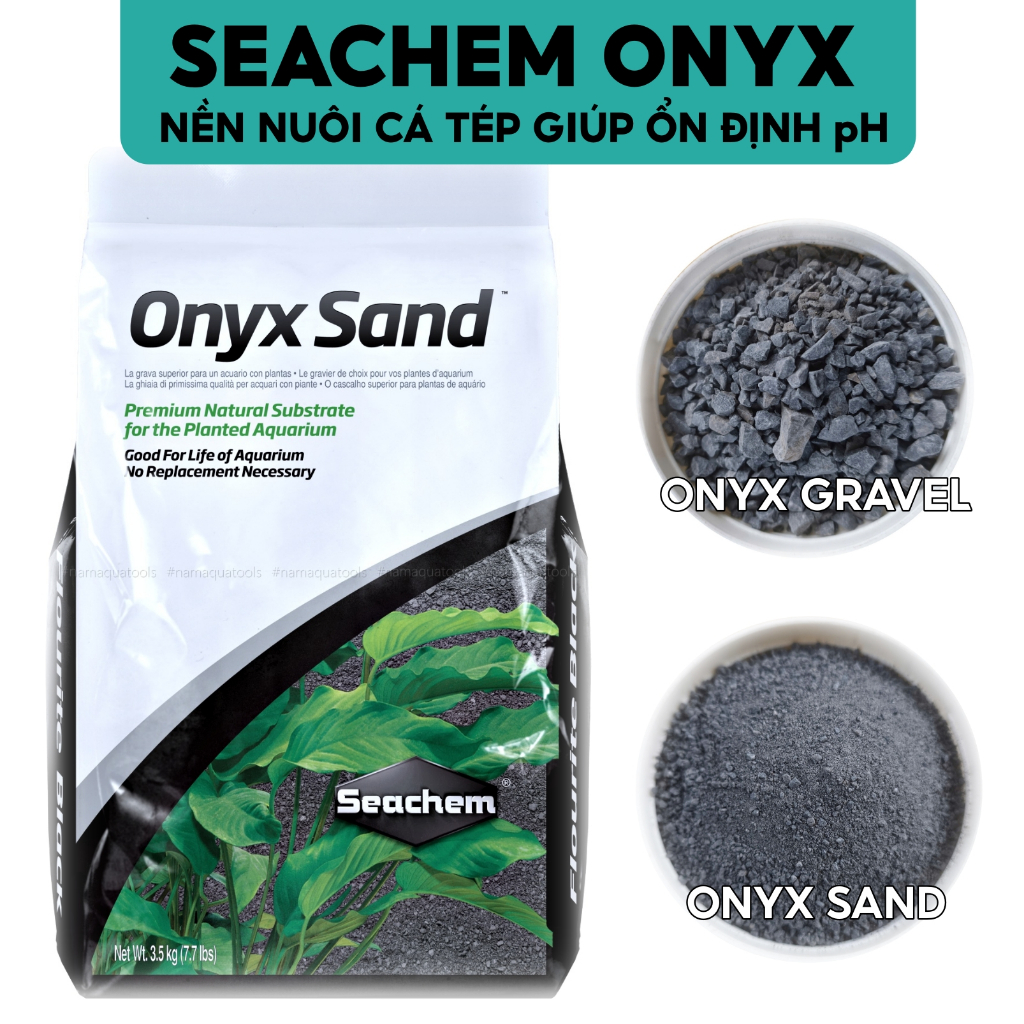 Seachem Onyx | Onyx Sand (Gói Trải Nghiệm) – Nền pH cao cho hồ tép Sula, tép màu, cá cảnh