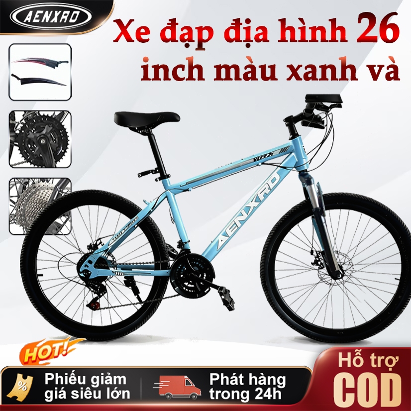 Xe đạp leo núi giảm xóc kép  lốp 26 inch  21 tốc độ  phù hợp cho cả nam và nữ