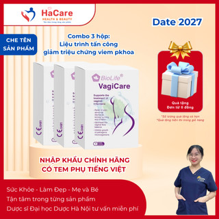 [HÀNG CTY, CÓ TEM PHỤ] Combo 3h Vagicare Liệu Trình Tấn Công Giảm Triệu Chứng Viem P.khoa