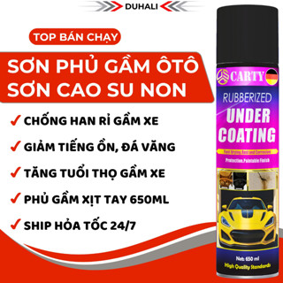 Sơn Phủ Gầm Ô Tô - Sơn Phủ Gầm Xịt Tay - Xịt Cao Su Non - Chống Rỉ Sét, Chống Tiếng Ồn CARTY 650ML