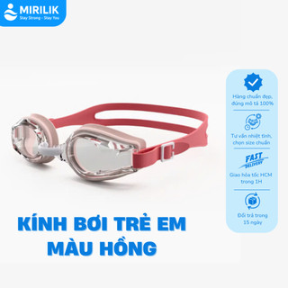 Kính bơi trẻ em bé gái AMA 100 chống mờ đọng sương kín nước màu hồng Mirilik Deca