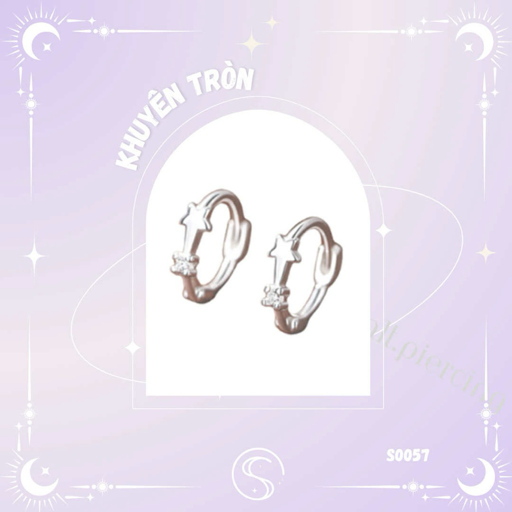 [1 chiếc SIZE NHỎ] Khuyên tai/bông tai hình ngôi sao đính đá hiệu/Helix Earring 57