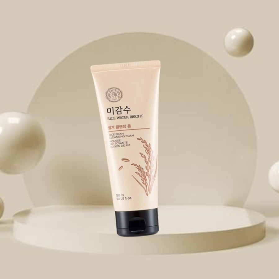Sữa Rửa Mặt Gạo The Face Shop Rice Water Bright Cleansing Foam TFS 150ml Hàn Quốc Làm Trắng Da
