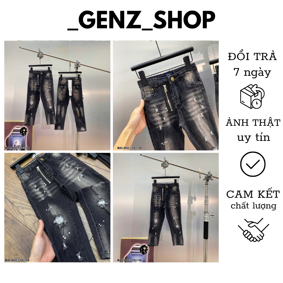 Gợi ý các mẫu quần bò nam boy phố trẻ em đáng mua hiện nay