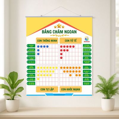 Bảng Chăm Ngoan Khen Thưởng Rèn Luyện Kỷ Luật Và 4 Đức Tính Tự Lập Cho Trẻ, Đồ Chơi Giáo Dục