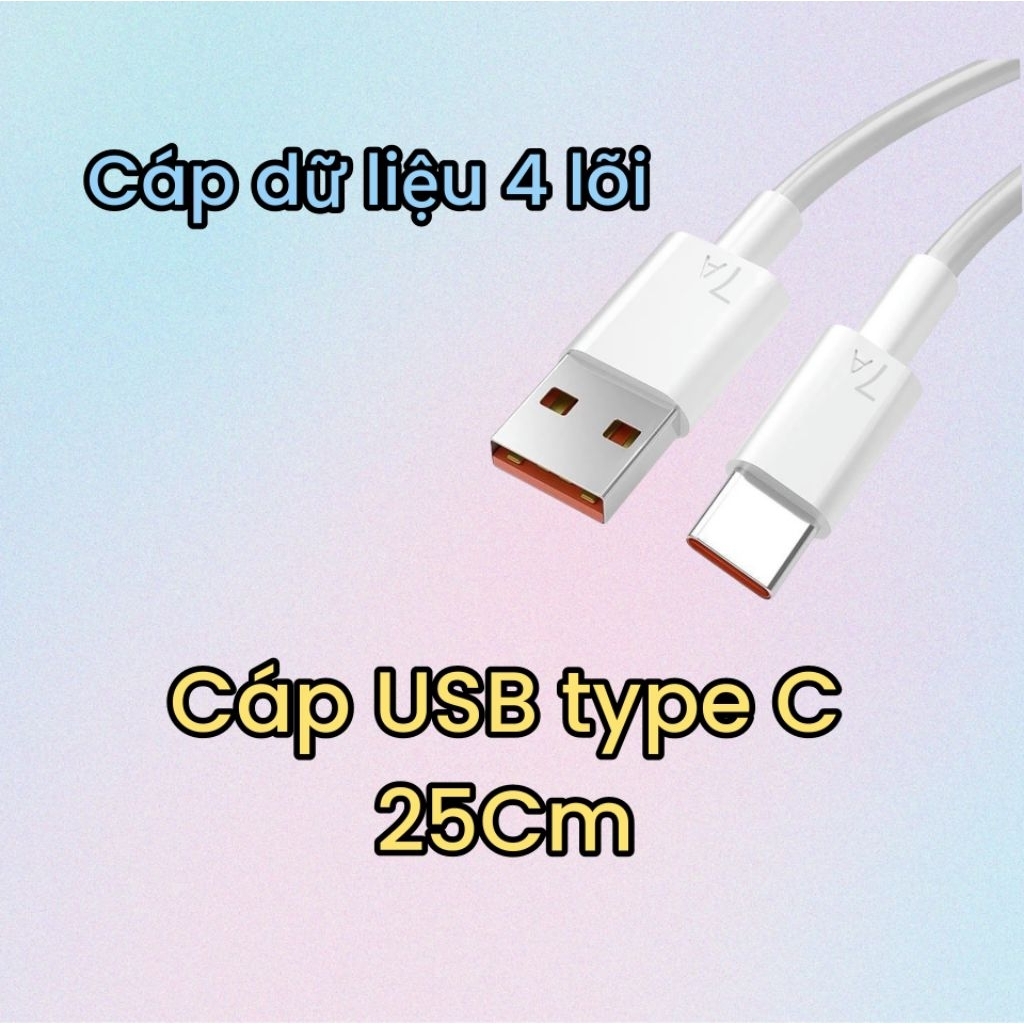 Cáp Usb type C 25cm dùng cho mạch chỉnh DSP