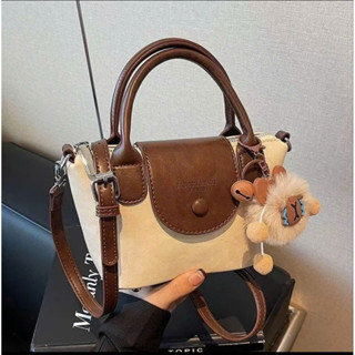 Túi Xách Nữ Đeo Chéo Xách Tay Da Mềm Phối Màu Sang Chảnh Tặng Kèm Gấu Như Store - TXN073