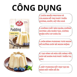[Date T7/2026] Bột PUDDING Hữu Cơ Ruf Vị Vani 40gam