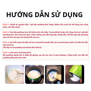 [Date T7/2026] Bột PUDDING Hữu Cơ Ruf Vị Vani 40gam