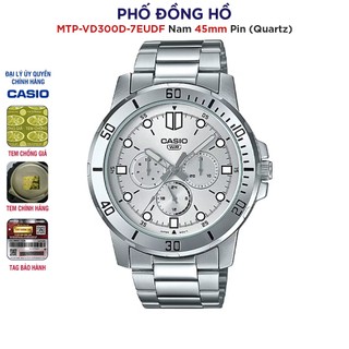 Đồng hồ nam dây kim loại casio anh khuê mtp-vd300d-7eudf
