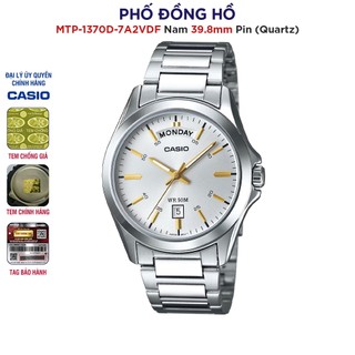 Đồng hồ nam dây kim loại casio chính hãng anh khuê mtp-1370d-7a2vdf