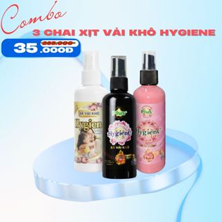  Combo 3 chai Xịt Vải Khô Hygiene Hương Nước Hoa - Thể Tích 100ML 