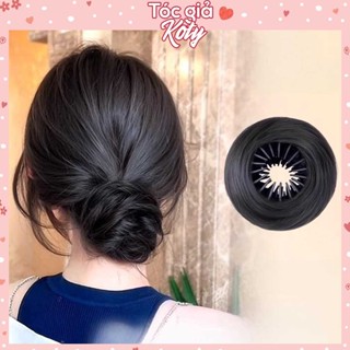  Tóc Giả Búi Gai Thẳng Cho Nữ – Tóc Búi Tròn Dạng Kẹp Vòng T313 