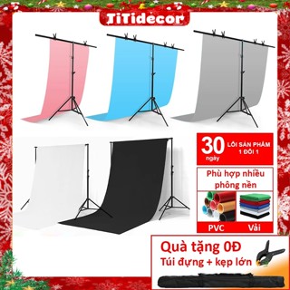  Bộ Khung Treo Phông Nền Chụp Ảnh Chữ U Cao Tới 2.6m Tặng Kẹp Chuyên Dụng – TiTi Decor 
