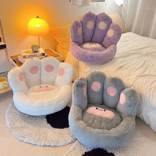  Gối Tựa Lưng Hình Móng Mèo Dễ Thương - Nệm Ngồi 2in1 Chất Lông Mềm Ấm Có Khóa Kéo Tháo Giặt 