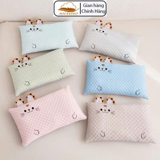  Gối băng lạnh cho bé thêu hình mèo dễ thương kích thước 30x50cm 