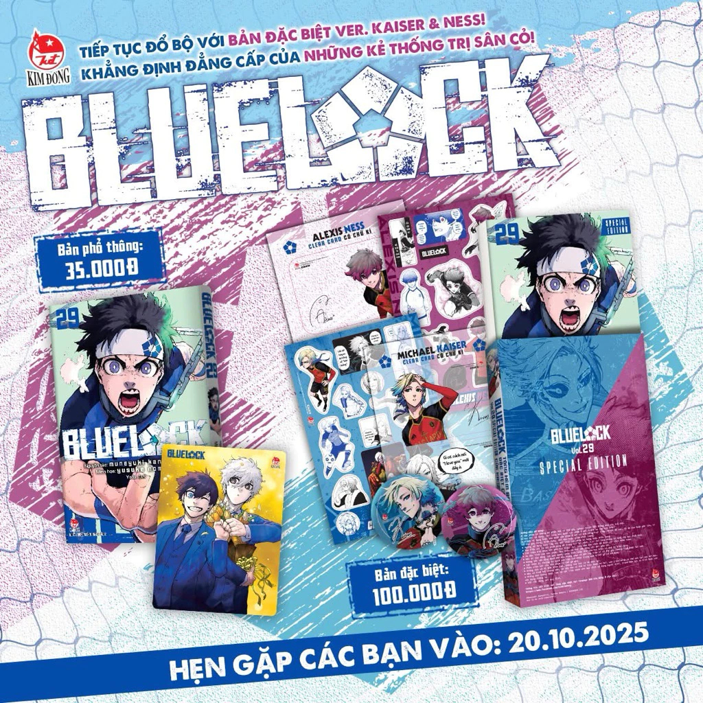 Truyện Tranh - bluelock blue lock Tập 29 Bản In đầu Full seal Full quà - Nxb Kim Đồng
