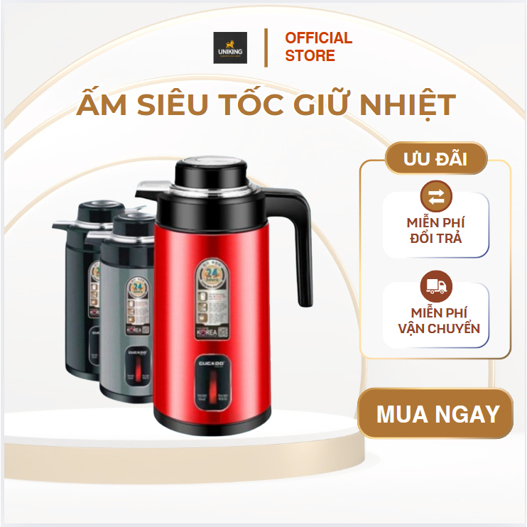 Ấm siêu tốc, phích giữ nhiệt ST21 Gugkoo đa năng, Bình giữ nhiệt XCUP hot hè 2026