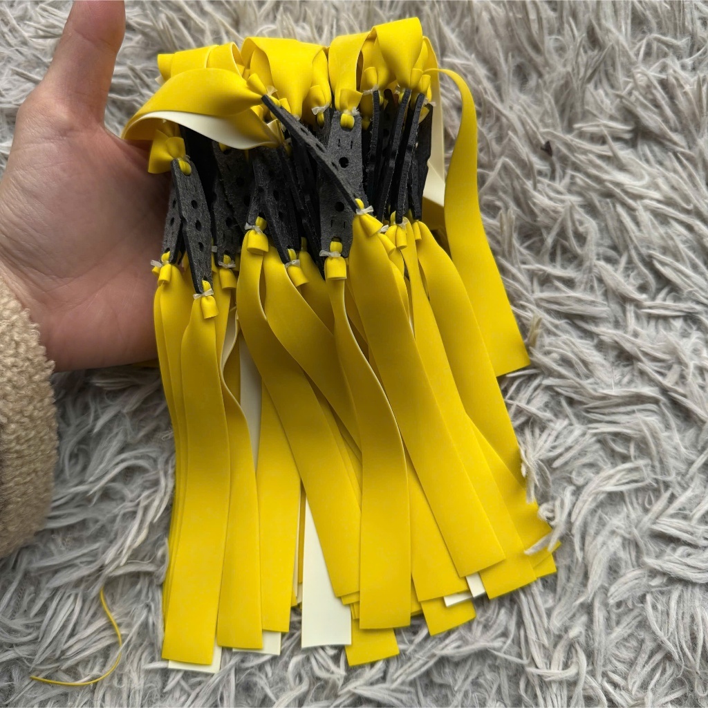 10 Dây adam vàng-trắng 0,65 kéo tới má dài 15cm , dây thun cao su adam cao cấp giá rẻ ( hàng sịn )