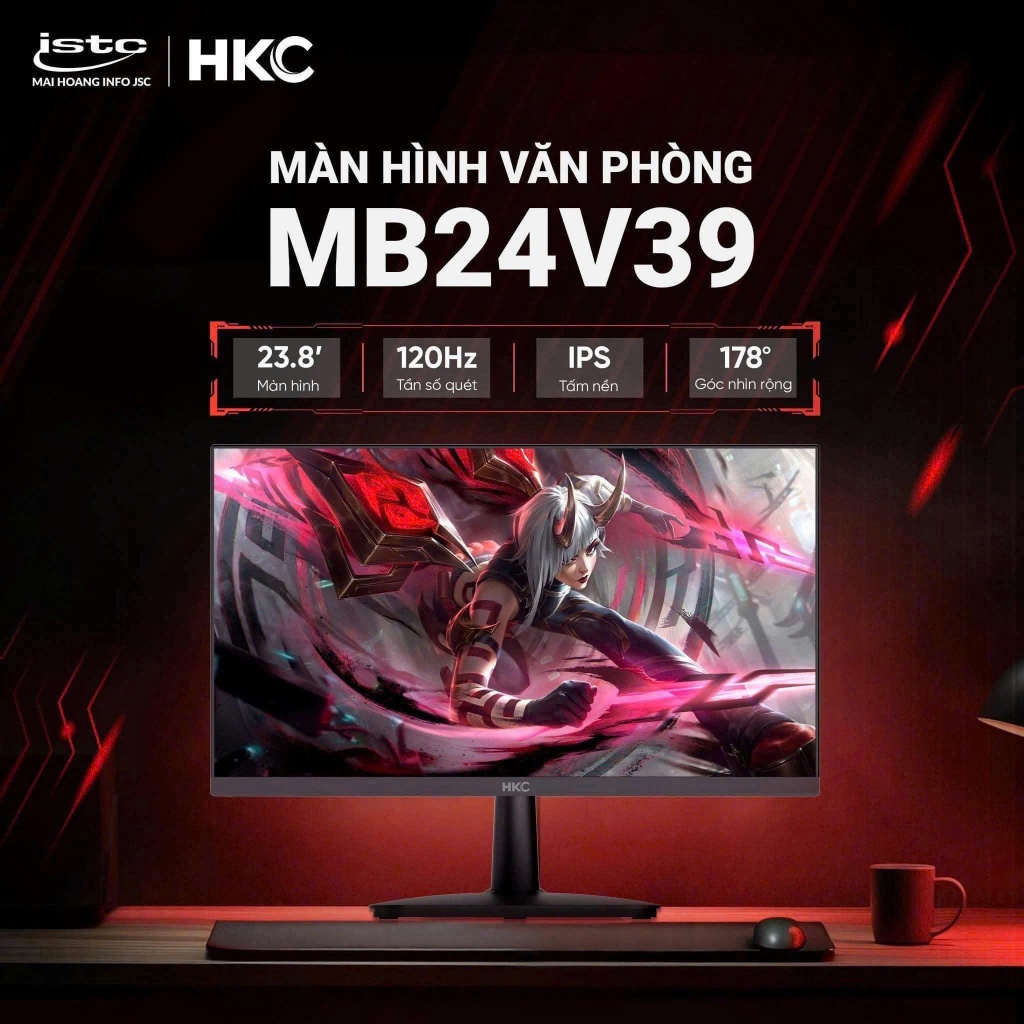 Màn hình máy tính HKC MB24V39 - 23.8 inch, tấm nền IPS, 120Hz - Chính Hãng | BigBuy360 - bigbuy360.vn