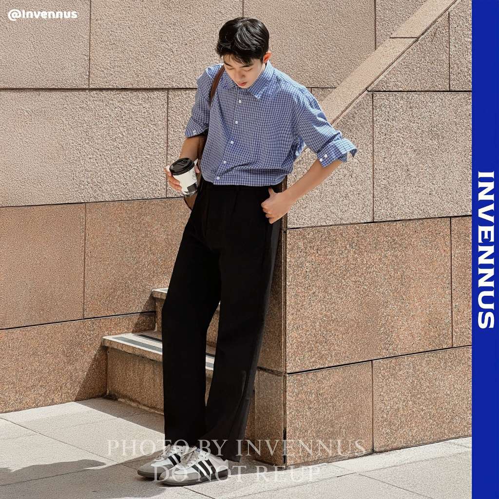 Quần tây nam ống suông INVENNUS cạp cao, quần âu nam tôn dáng vải tuyết hàn thoáng khí [302] | BigBuy360 - bigbuy360.vn