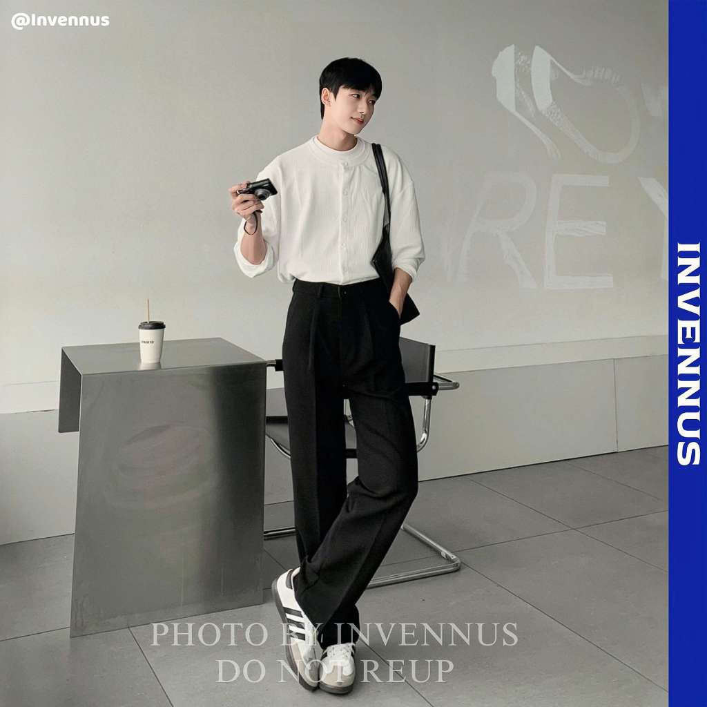 Quần tây nam ống suông INVENNUS cạp cao, quần âu nam tôn dáng vải tuyết hàn thoáng khí [302] | BigBuy360 - bigbuy360.vn