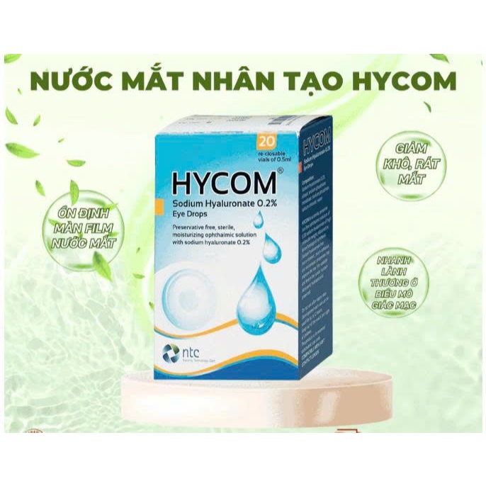 Hycom nước mắt nhân tạo  - không chất bảo quản, Khi đeo kính áp tròng trong thời gian dài, ngứa mắt 