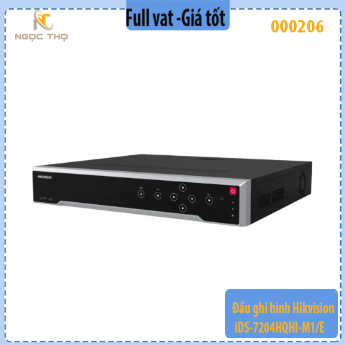 Đầu ghi hình HIKVISION iDS-7204HQHI-M1/E – 4 kênh AI thông minh – Hàng chính hãng, Full VAT