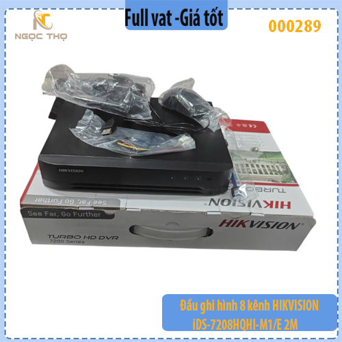 Đầu ghi HIKVISION iDS-7208HQHI-M1/E – 8 kênh TVI AI AcuSense – Chính hãng, Full VAT