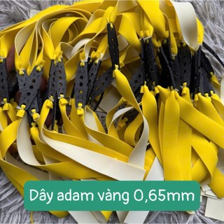 10 Dây adam vàng-trắng 0,65 kéo tới má , dây thun cao su adam cao cấp